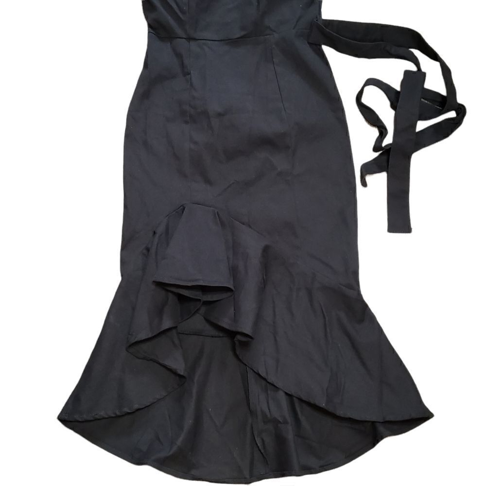 VICI Presentation Cotton Strapless Ruffles Midi Dress MEDIUM - Picture 7 of 16